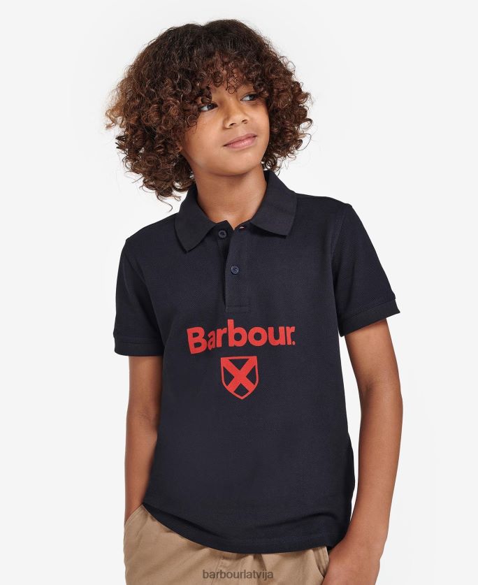 Barbour zēni floyd polo krekls P8J88A2520 apģērbs klasiskā flote