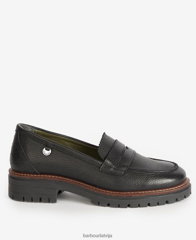 Barbour sievietes velma loafers P8J88A2141 apavi tumši brūns