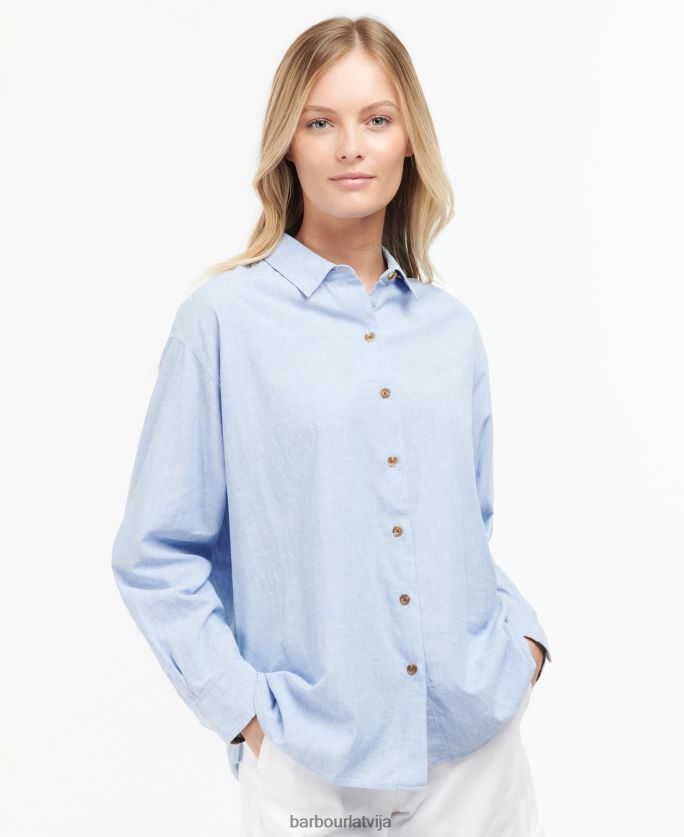 Barbour sievietes ruterglēna krekls P8J88A1595 apģērbs Chambray