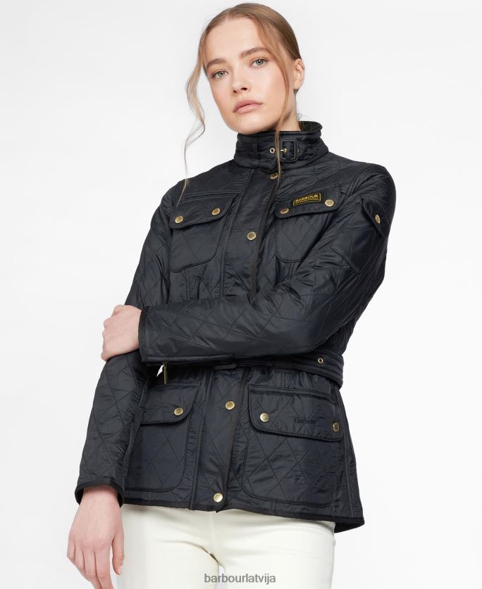 Barbour sievietes starptautiskā polarquilt jaka P8J88A1441 apģērbs melns