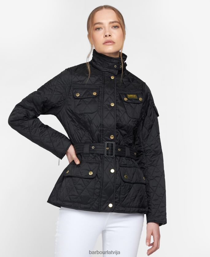 Barbour sievietes starptautiskā stepēta jaka P8J88A1404 apģērbs melns