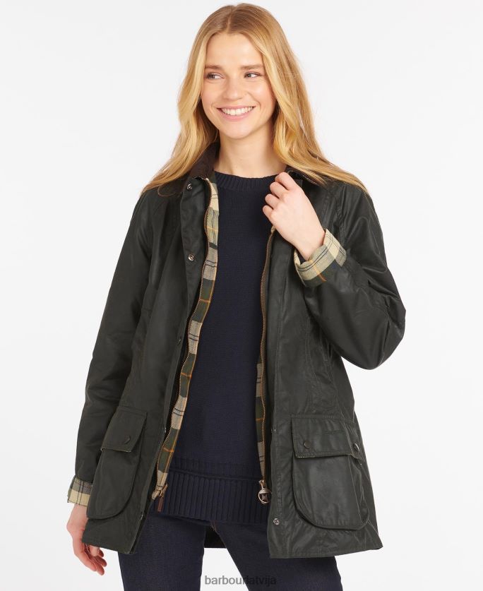 Barbour sievietes beadnell vaska jaka P8J88A1376 apģērbs mizu