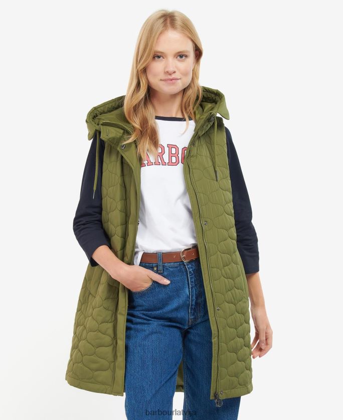 Barbour sievietes nahla gilet P8J88A1570 apģērbs olīvkoks