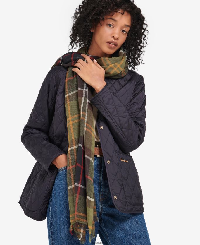 Barbour sievietes christie tartan wrap P8J88A2446 Piederumi klasika